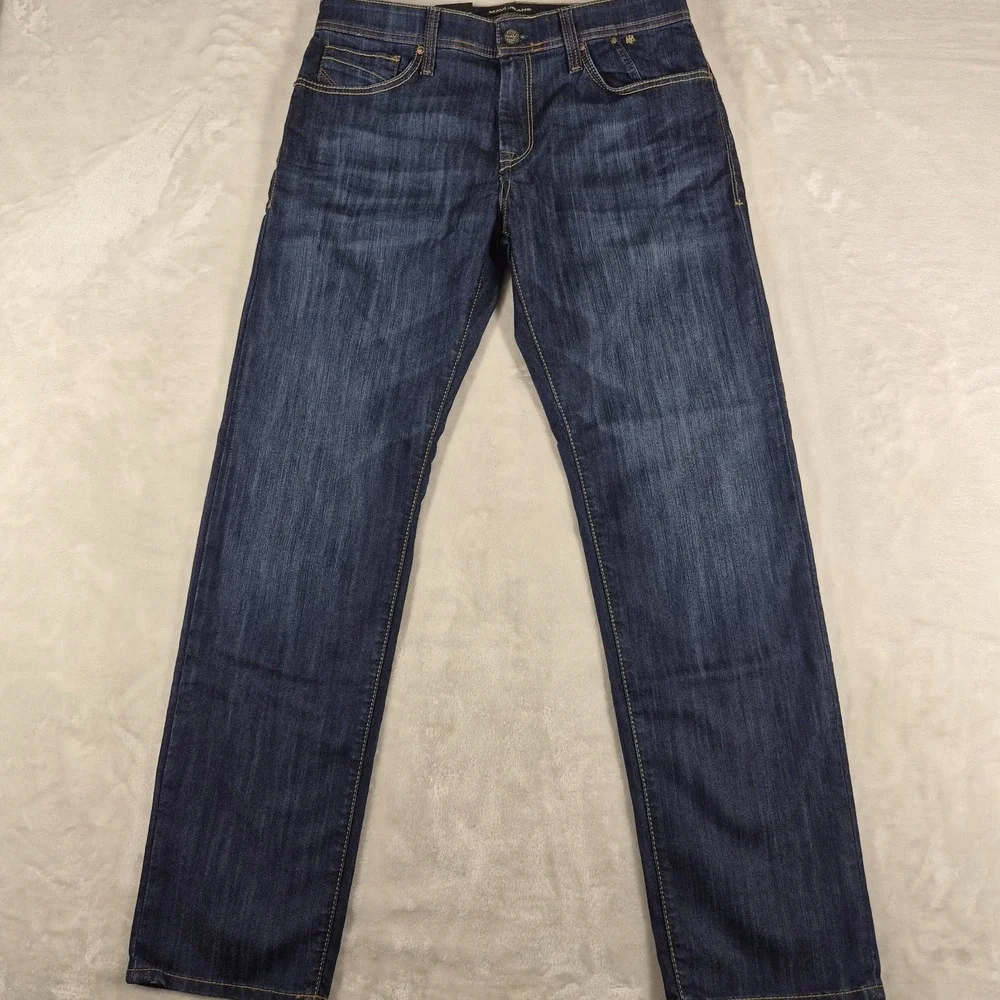 Mavi Jake Jeans Men's 34x32 Blue Denim Straight Leg Casual Comfort Dark Wash NWT